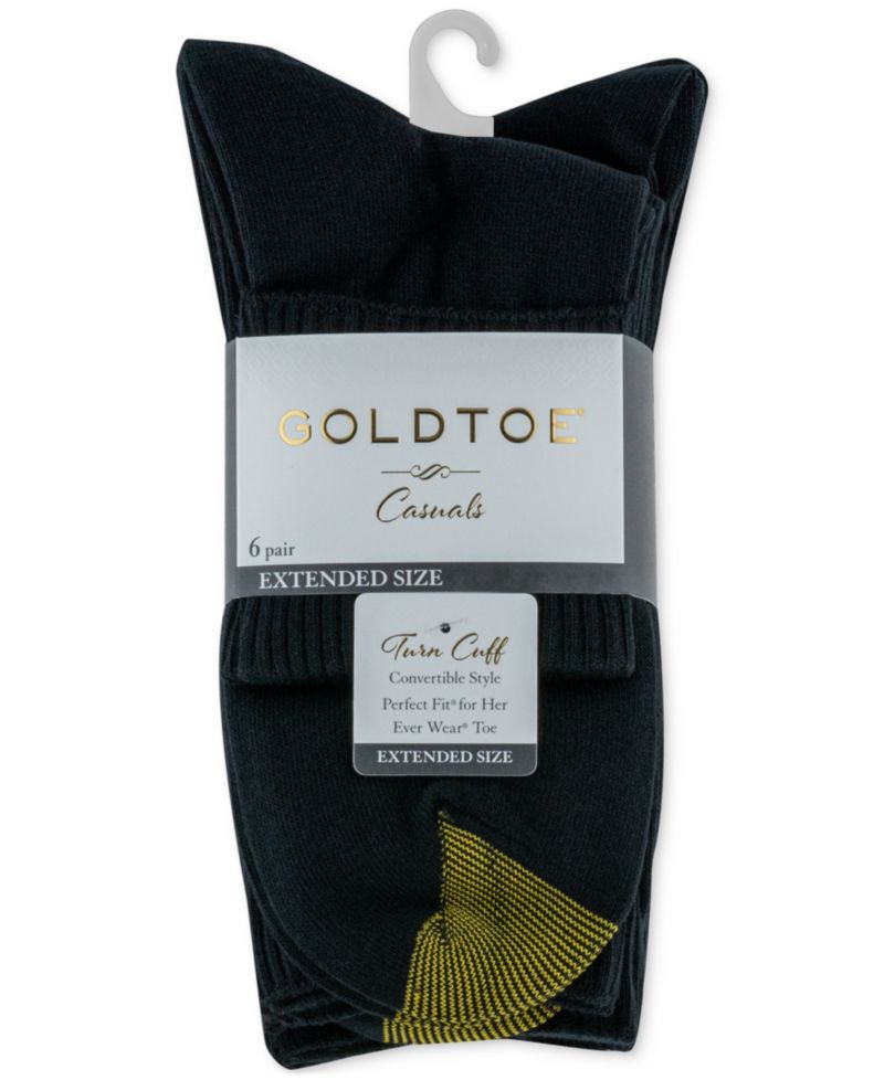 Women's 6-Pack Casual Turn Cuff Socks