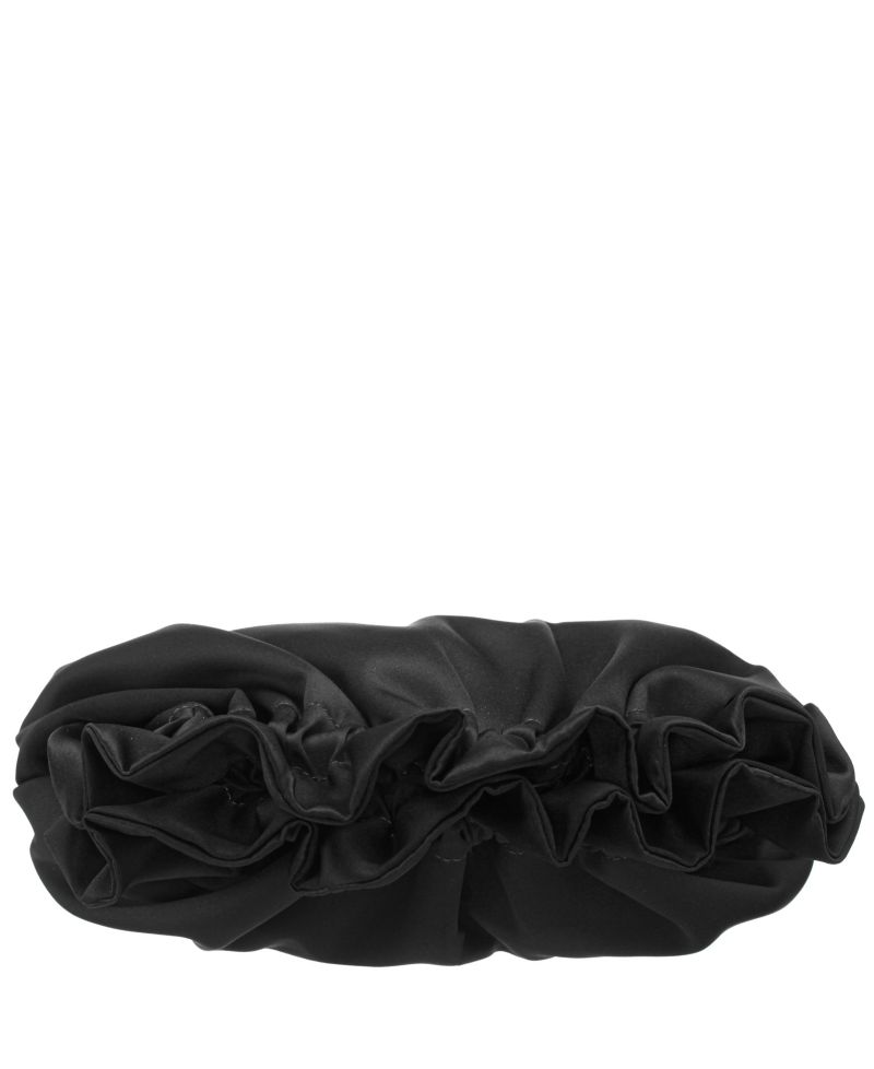 Satin Gathered Crossbody Pouch Bag