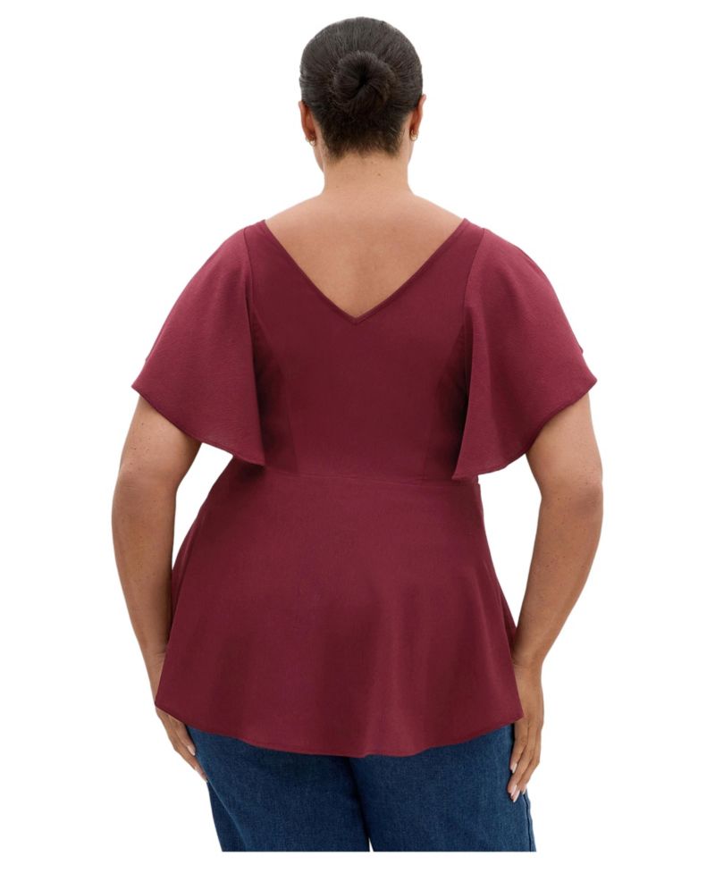 Women's Plus Size Romantic Mood Peplum Top