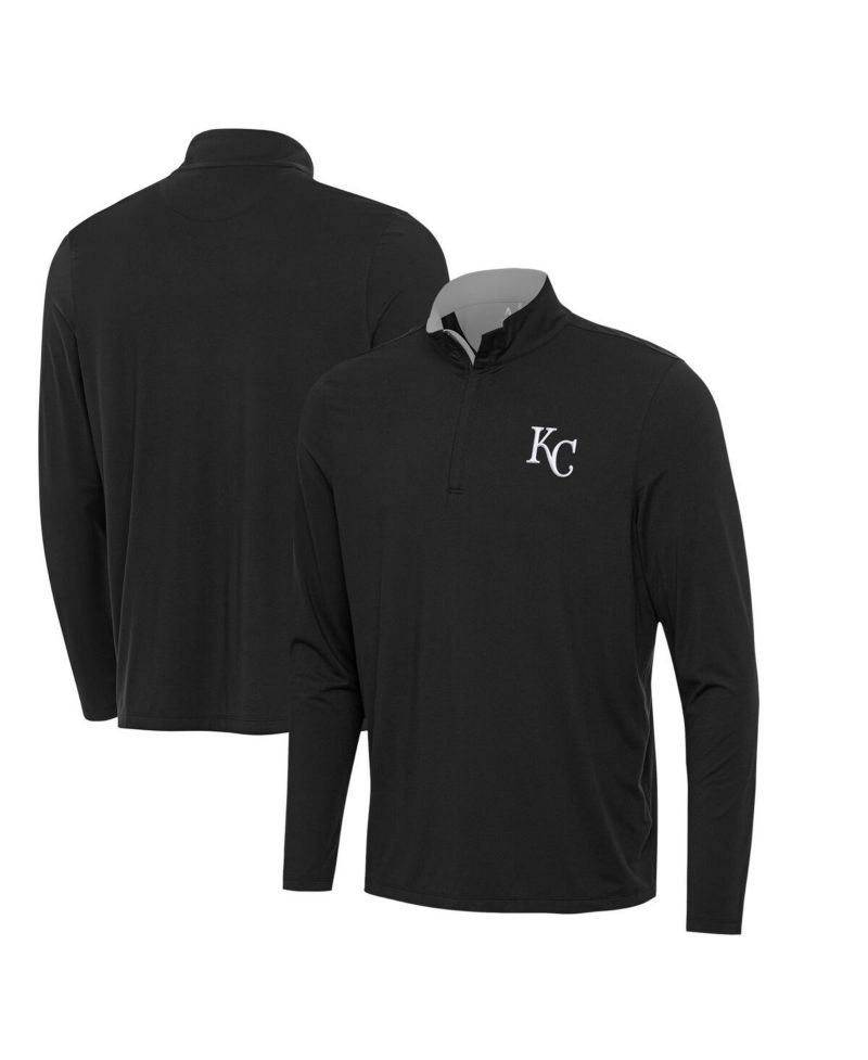 Men's Black Kansas City Royals Content Quarter-Zip Sweatshirt