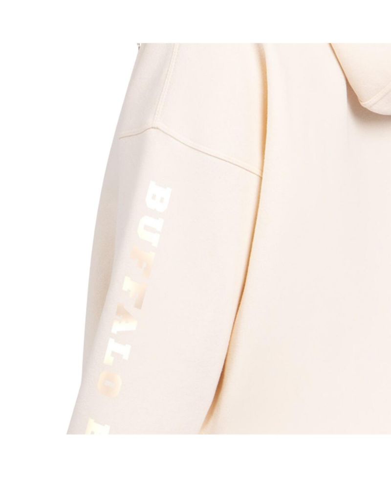Women's Cream Buffalo Bills Pastel Relaxed Travel Hoodie