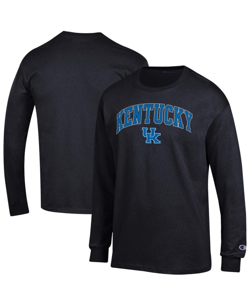 Men's Black Kentucky Wildcats Arch Over Logo Long Sleeve T-Shirt