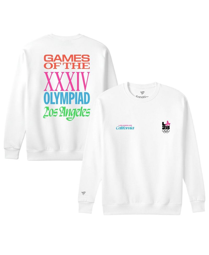 Men's White LA28 Superbloom Collection Sweatshirt