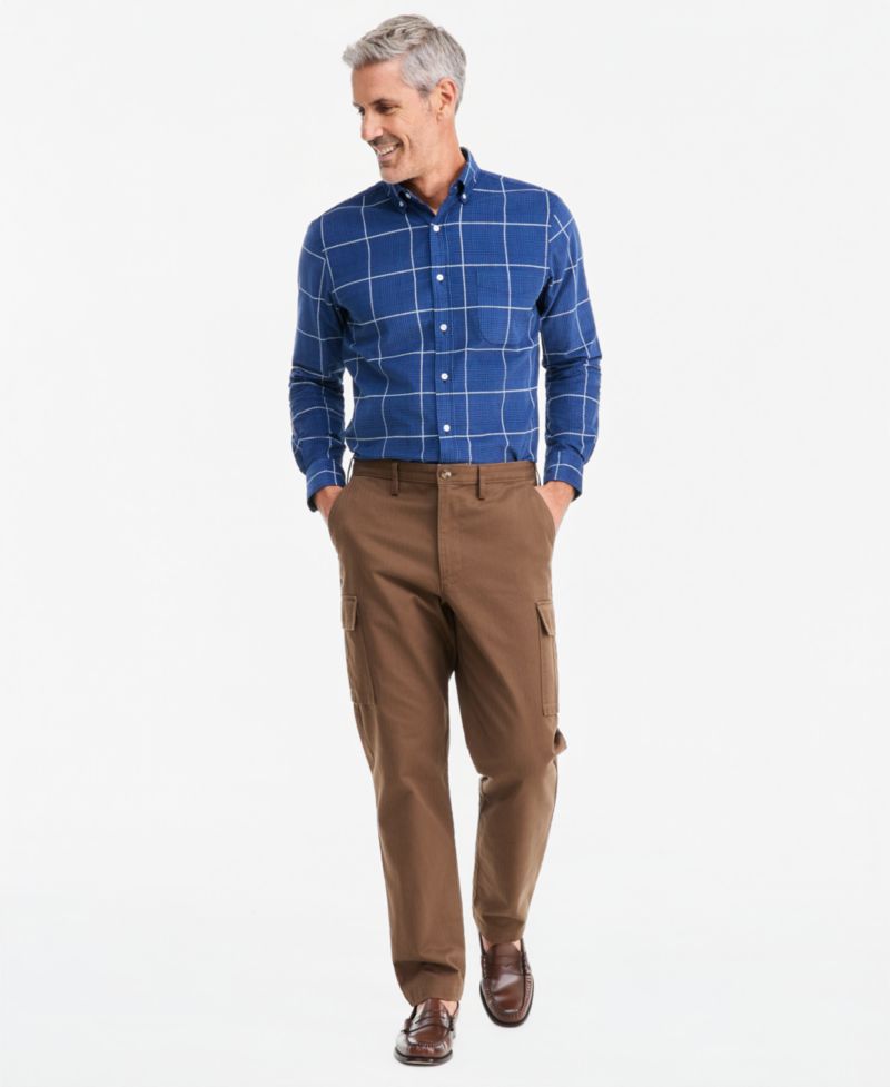 Men's Wide-Fit Dobby Stripe Cargo Pants, Macy's Exclusive