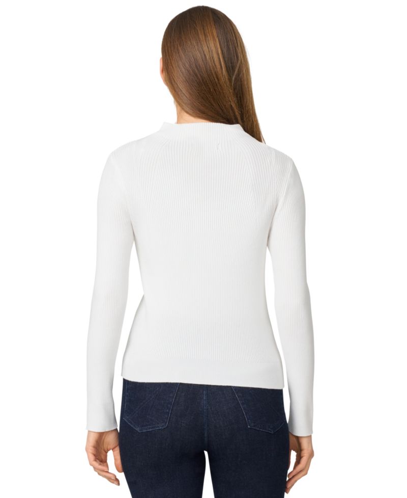 Women's Mock-Neck Rib-Knit Sweater