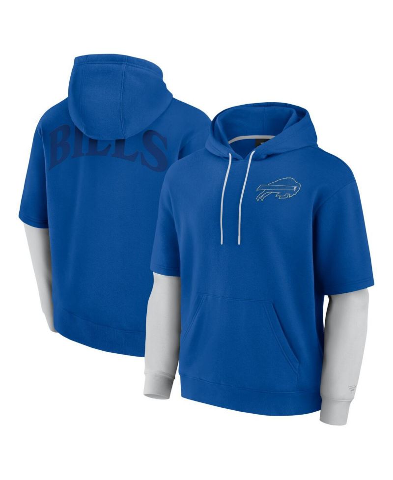 Men's and Women's Royal Buffalo Bills Sleek Elements Pullover Hoodie