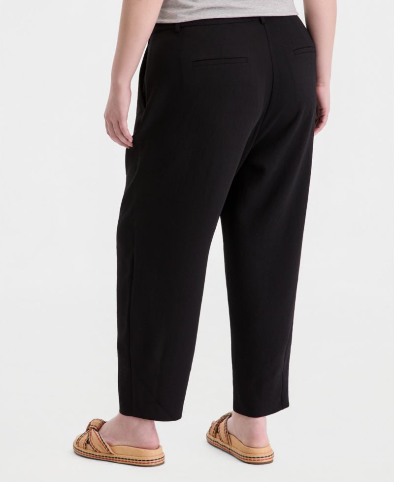 Trendy Plus Size Barrel-Leg Pants