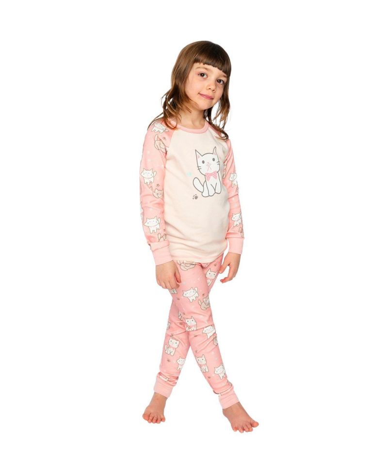 Little and Big Girl (6 - 12) Cotton Two-Piece Pajama Set
