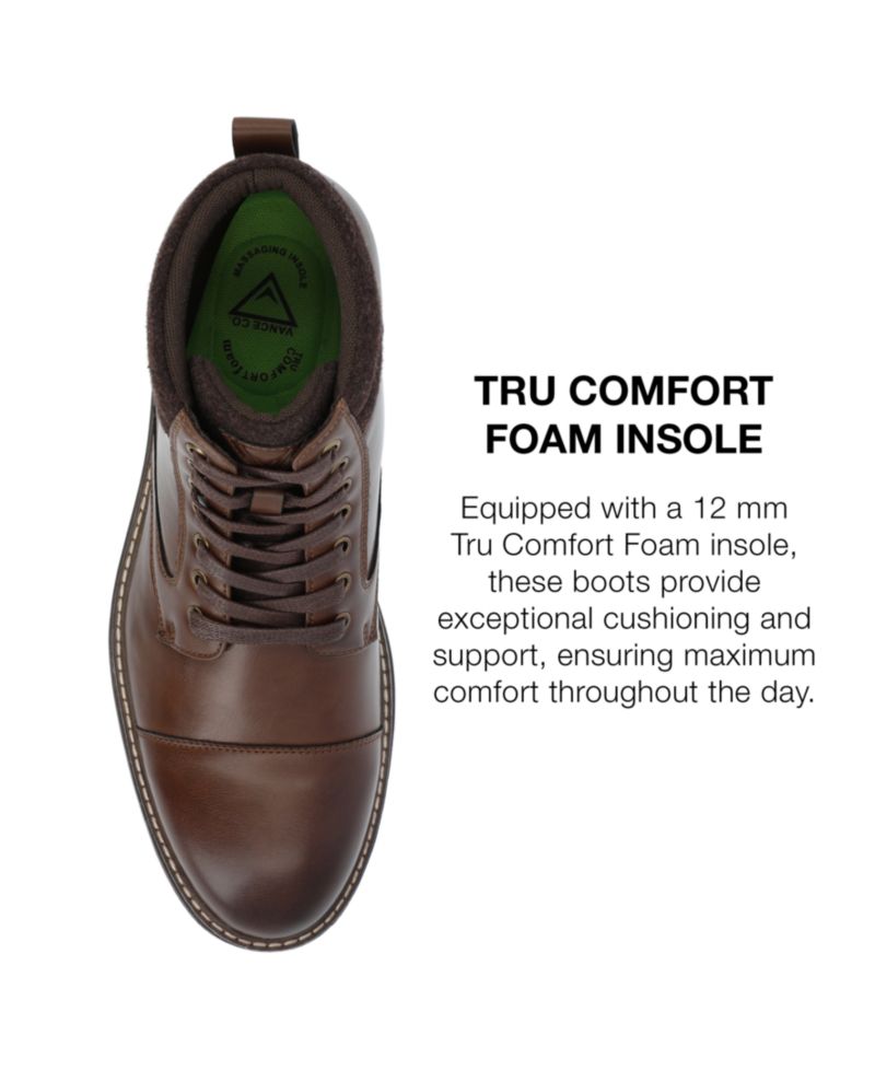 Men's Fegan Tru Comfort Foam Cap Toe Lace-Up Ankle Boots