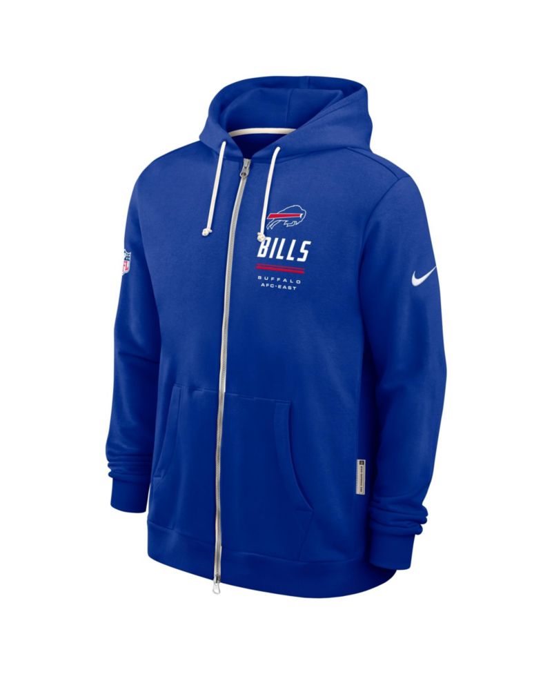 Men's Royal Buffalo Bills Sideline Standard Issue Quarterback Scramble Dri-FIT Full-Zip Hoodie