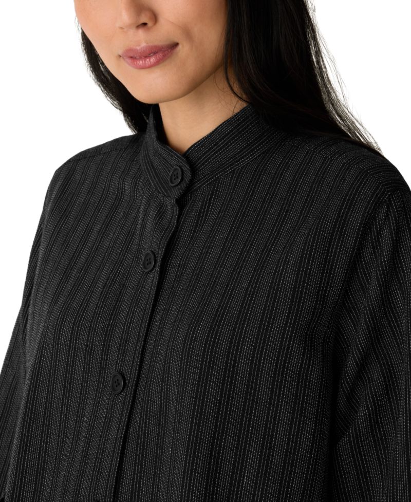 Women's Band-Collar Long-Sleeve Jacket