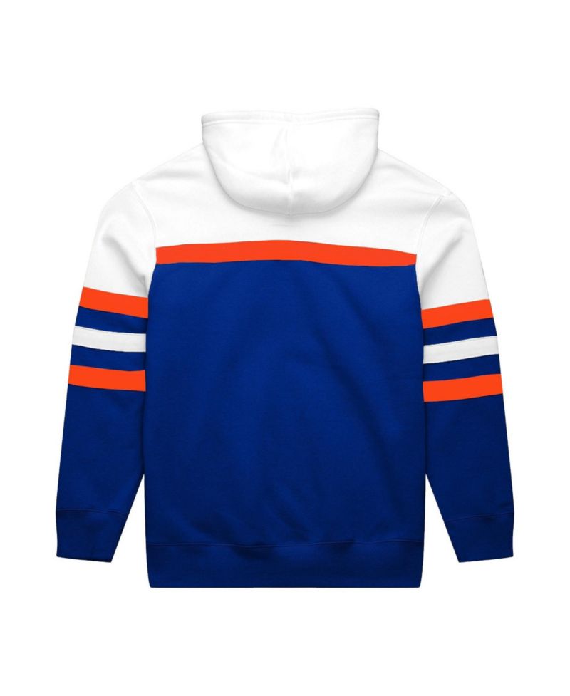 Men's White/Royal Denver Broncos Big & Tall Head Coach Hoodie
