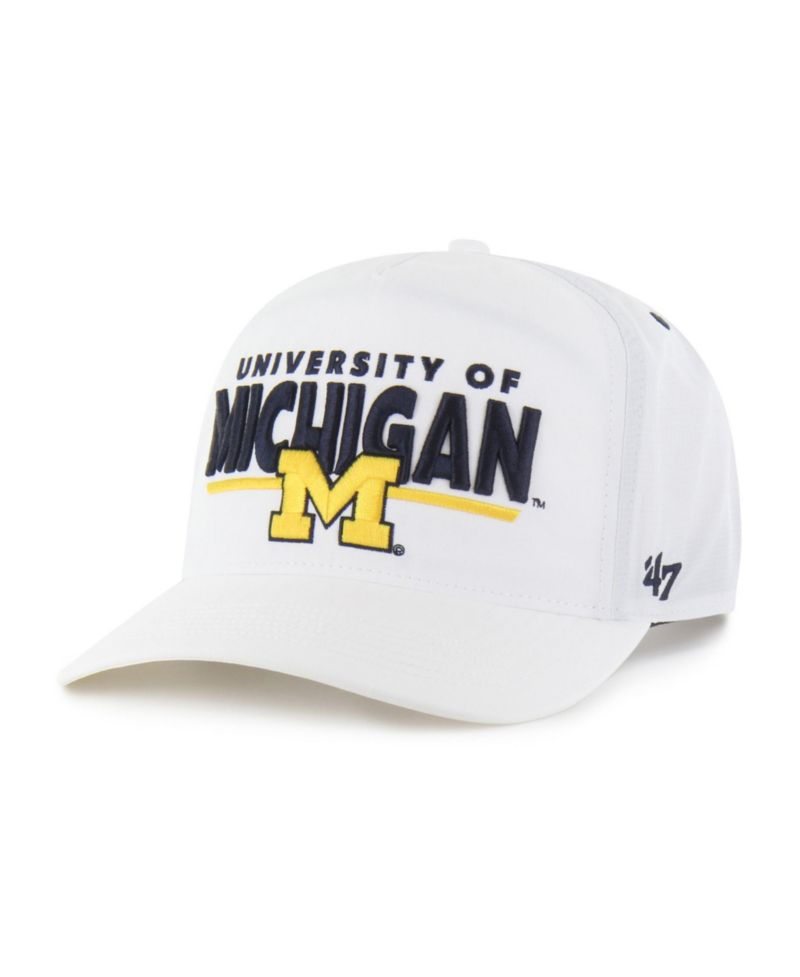 Men's and Women's '47 White Michigan Wolverines brrr&deg; Expressway Hitch Adjustable Hat