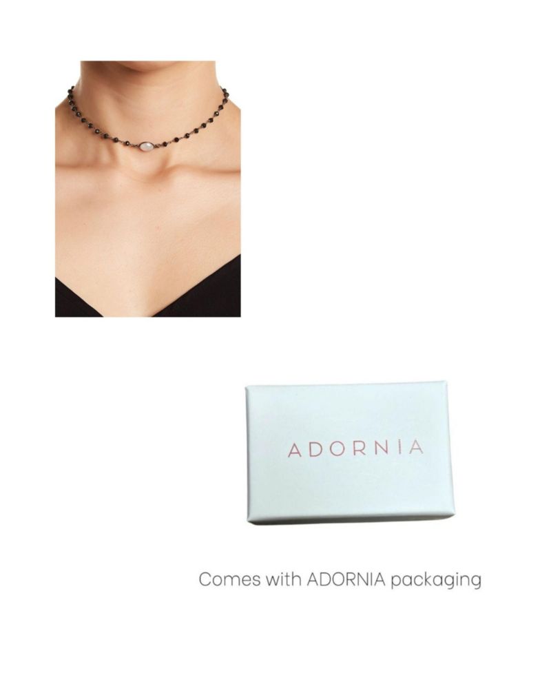 Rosary Choker Necklace moonstone spinel