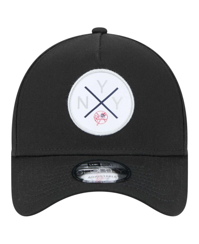 Men's Black New York Yankees 9FORTY A-Frame Adjustable Hat