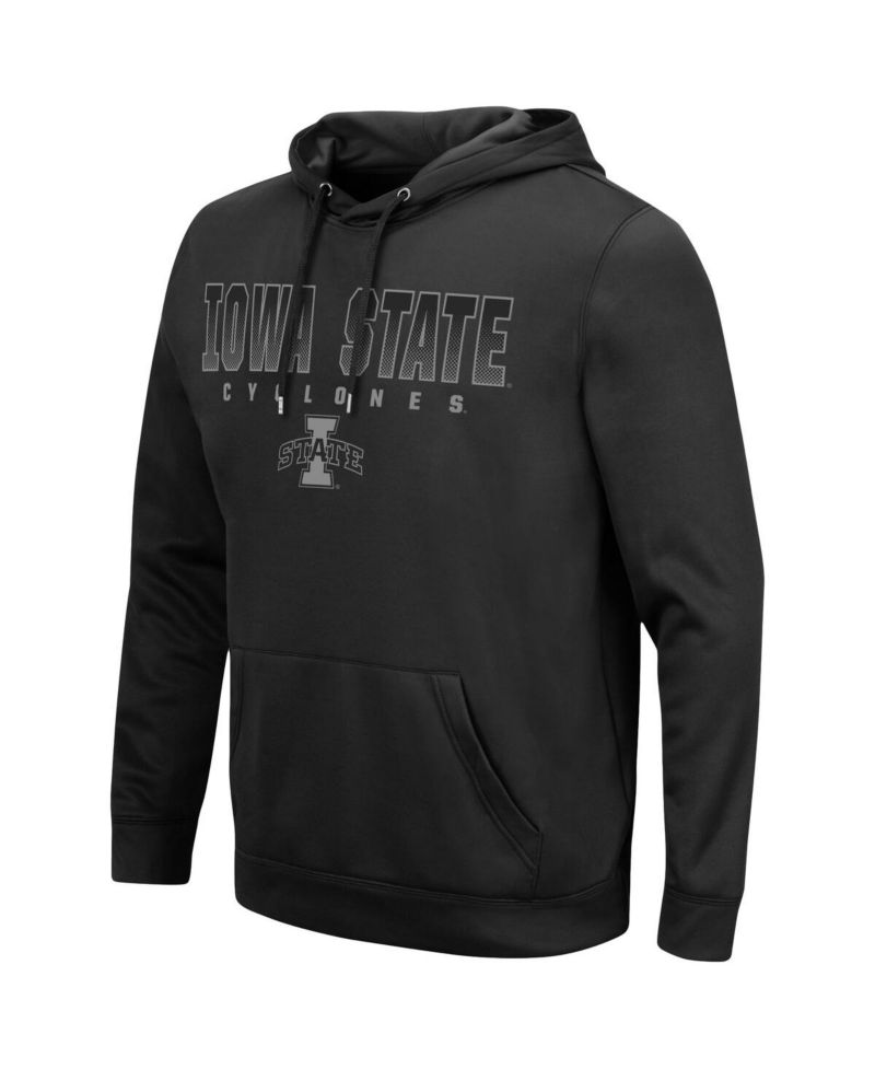 Men's Black Iowa State Cyclones Blackout 3.0 Pullover Hoodie