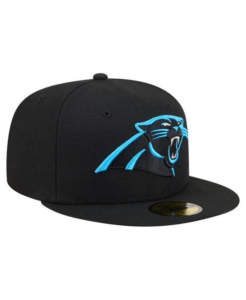 Men's Black Carolina Panthers 59FIFTY Fitted Hat