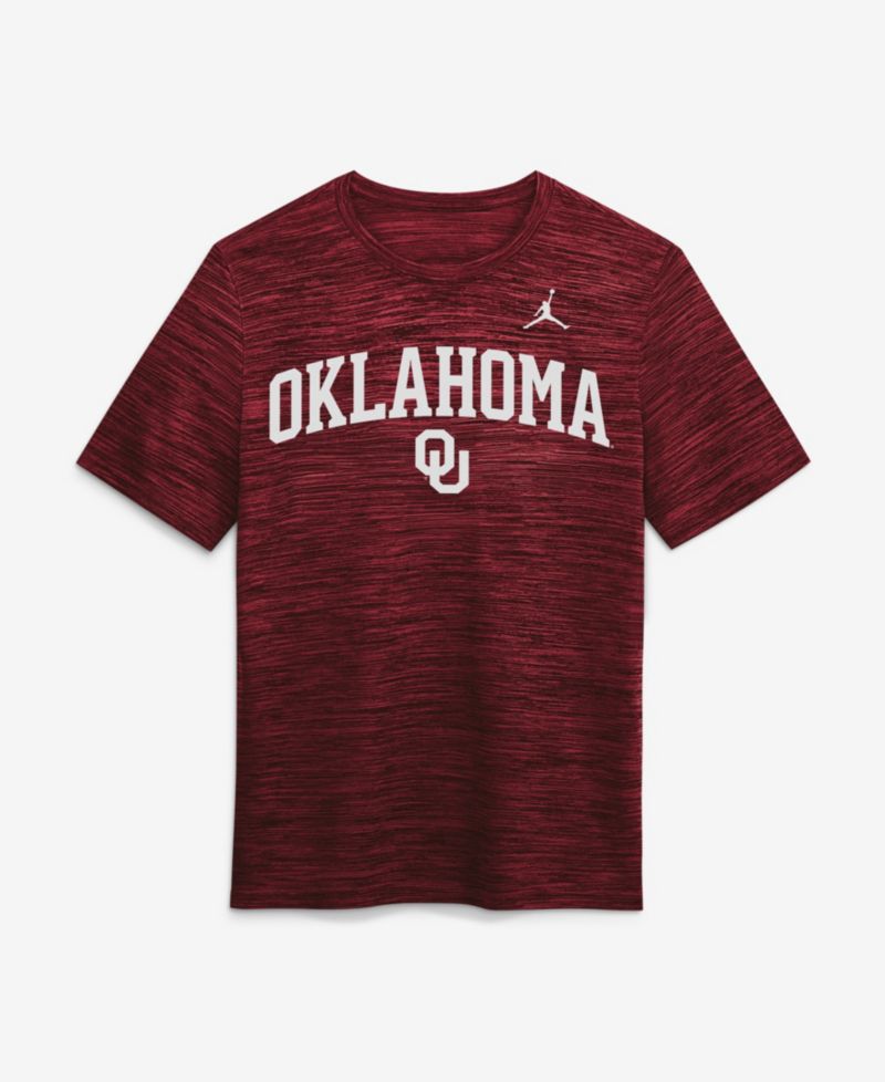 Men's Crimson Oklahoma Sooners Primetime Arch Logo Velocity Dri-FIT T-Shirt
