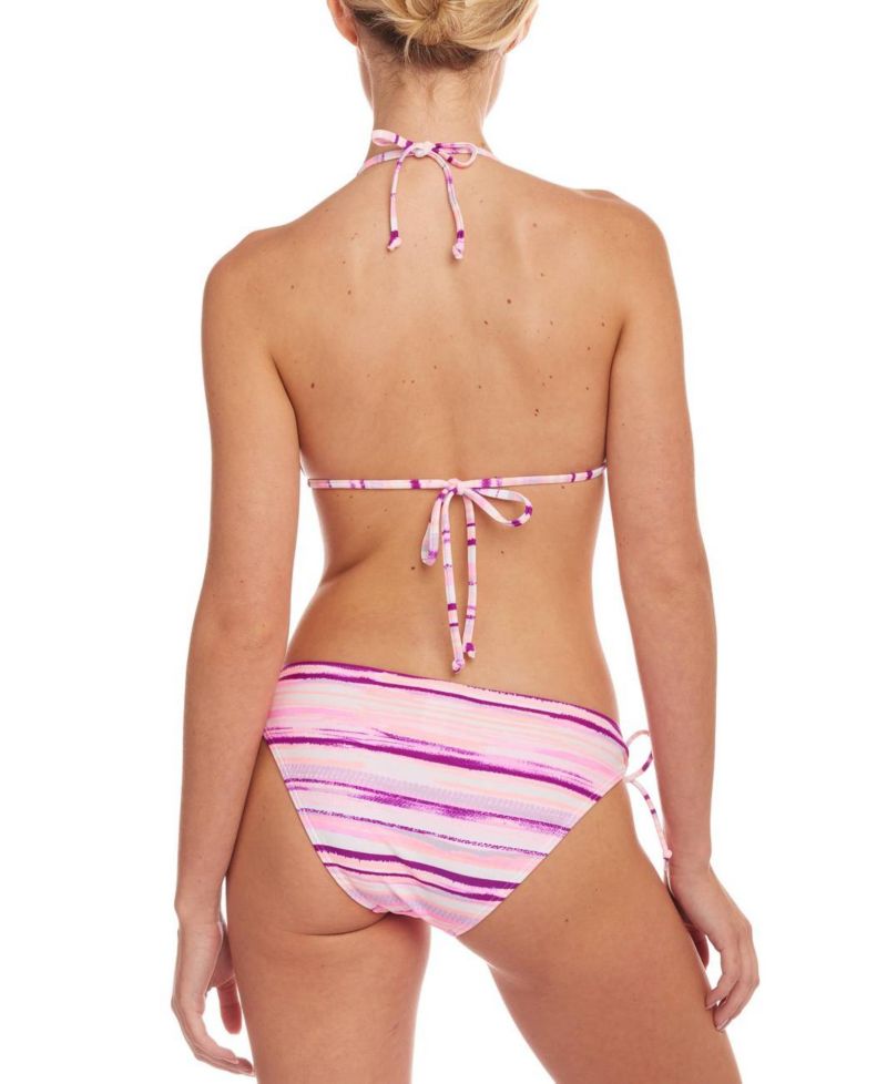 Women's Printed Crochet Triangle Bikini Top