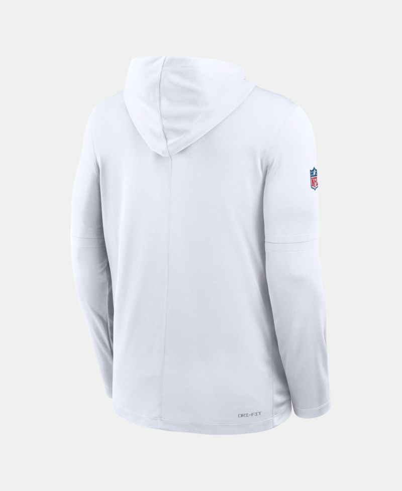 Men's White Tampa Bay Buccaneers Sideline Alternate Lightweight Long Sleeve Hooded Dri-FIT T-Shirt