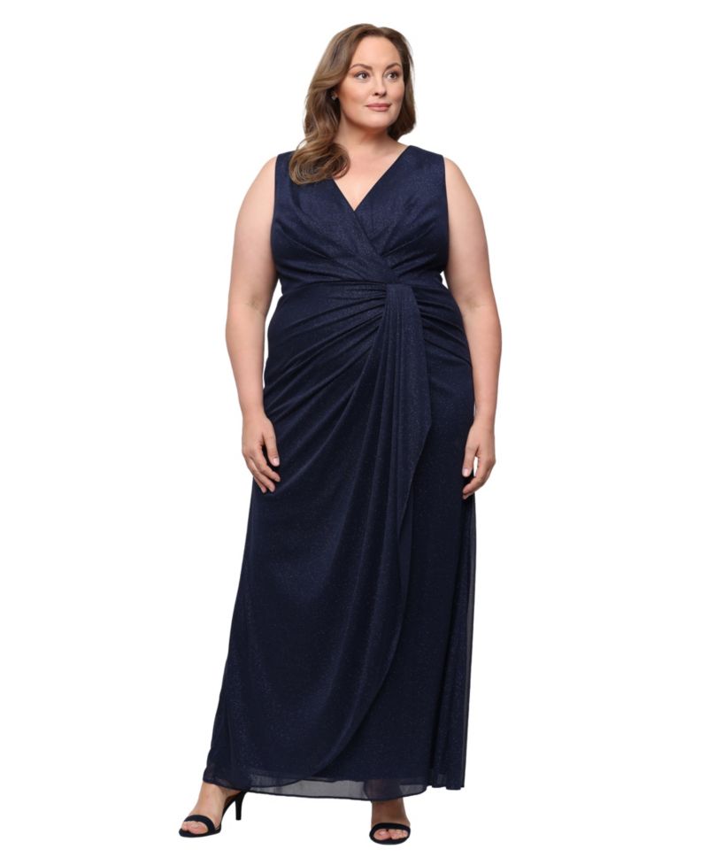 Petite Glitter Mesh Dress