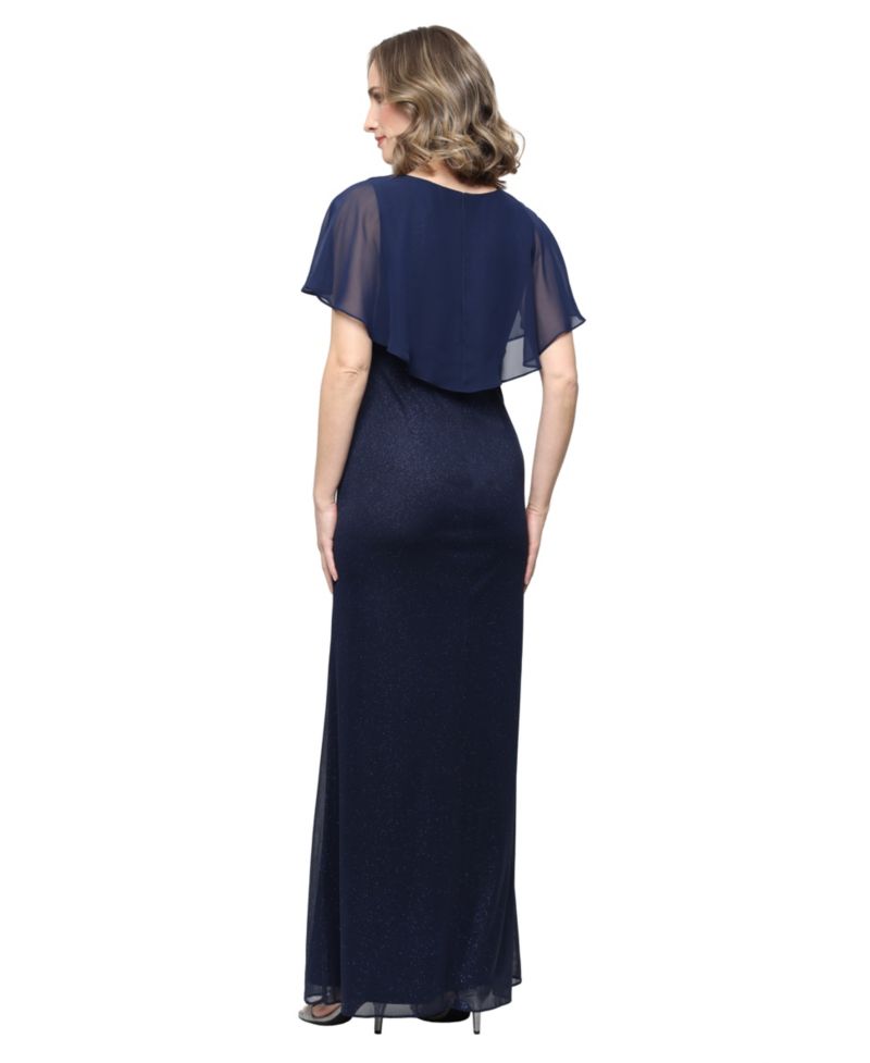 Women's V-Neck Mesh Ball Gown