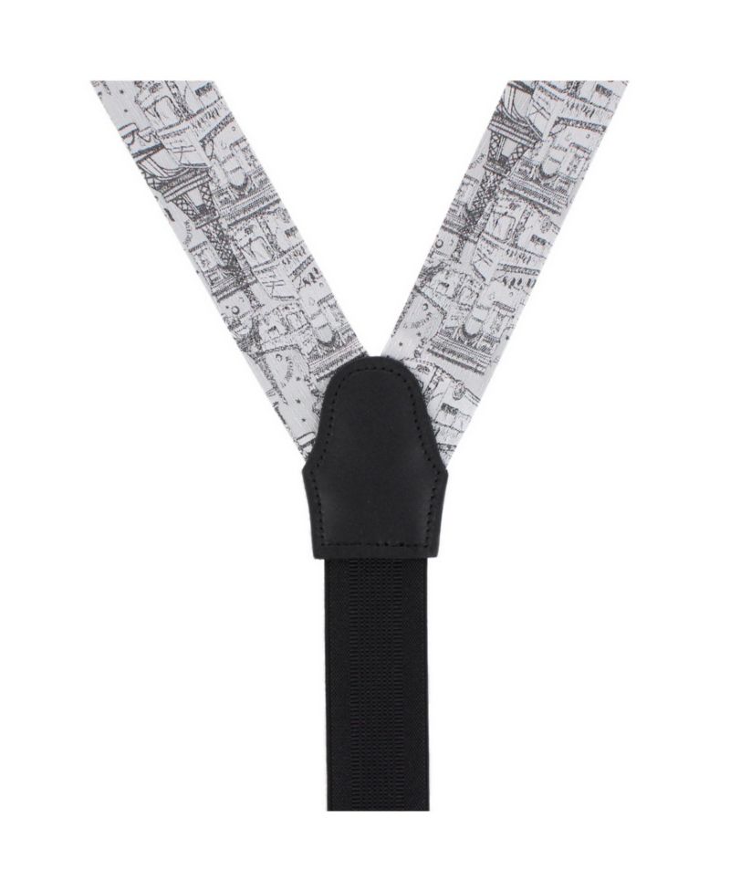 Paris Cityscape Escape Silk Novelty Suspenders