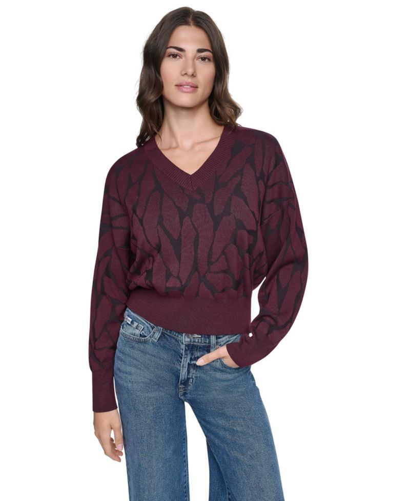 Women's Textured Long Sleeves Sweater