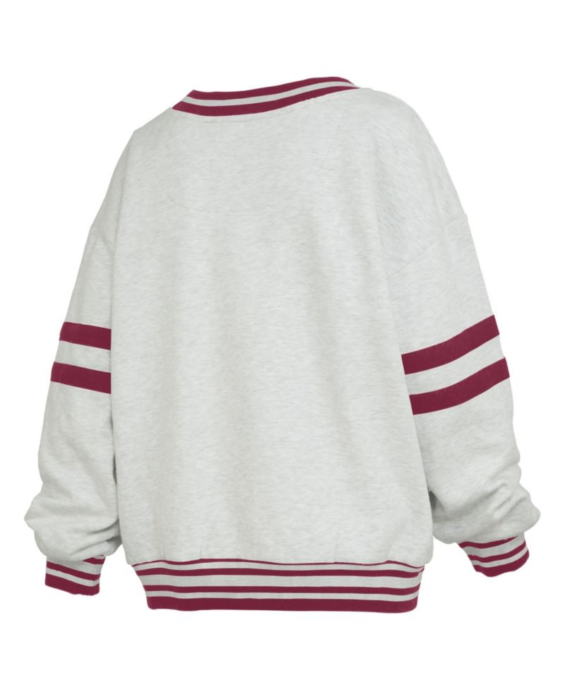 Women's Florida State Seminoles Oates V-Neck Dropped-Shoulder Tackle-Twill Sweatshirt