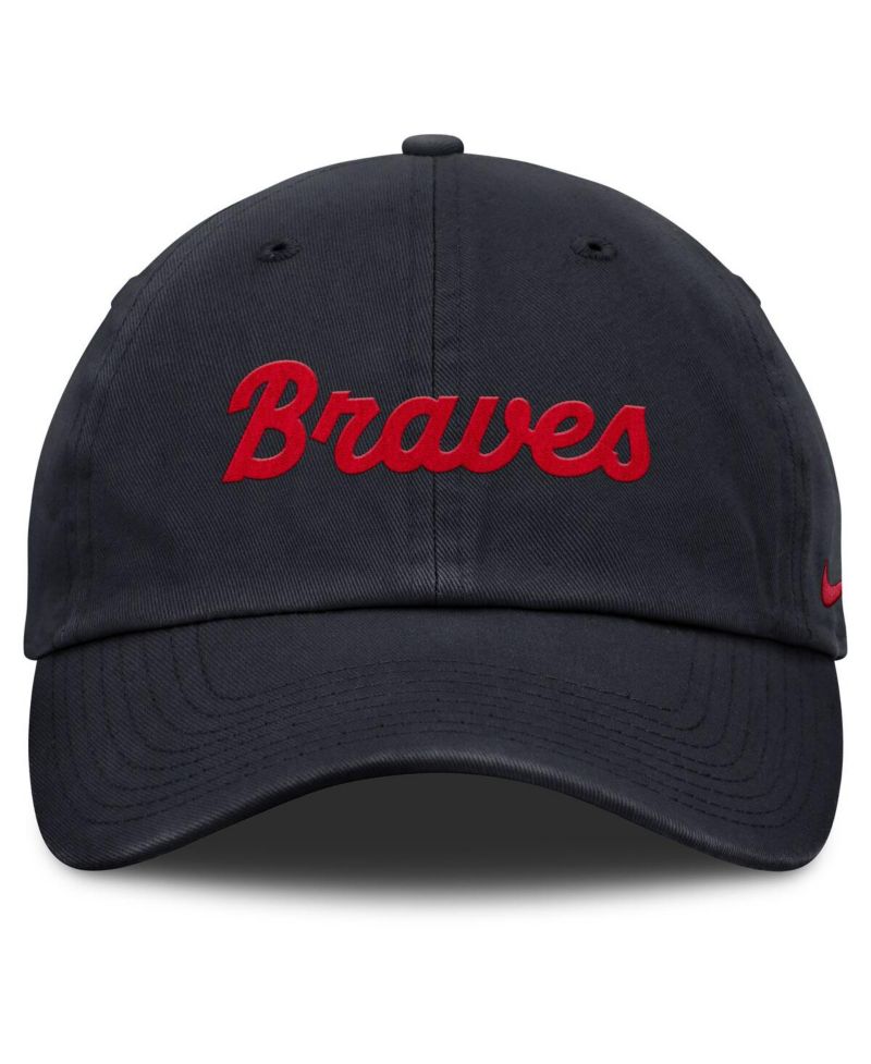 Women's Navy Atlanta Braves Club Adjustable Hat