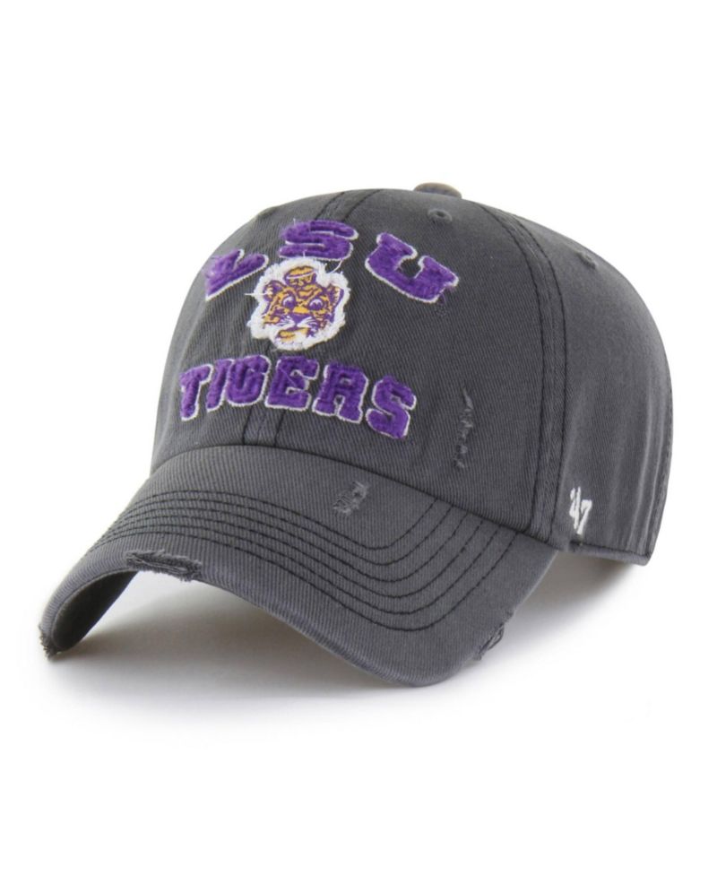 Men's and Women's Charcoal LSU Tigers Well-Worn Seymore Clean Up Adjustable Hat