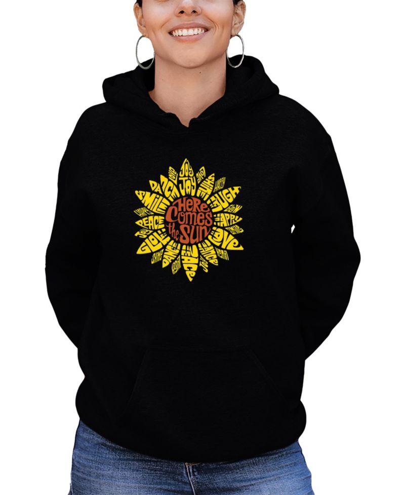 Women's Sunflower Word Art Hooded Sweatshirt
