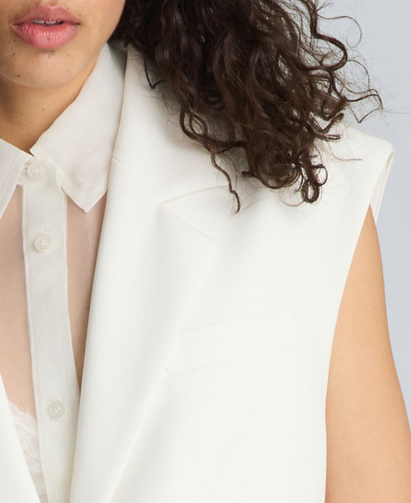 Women's Sleeveless Vest with Removable Sheer Shirt