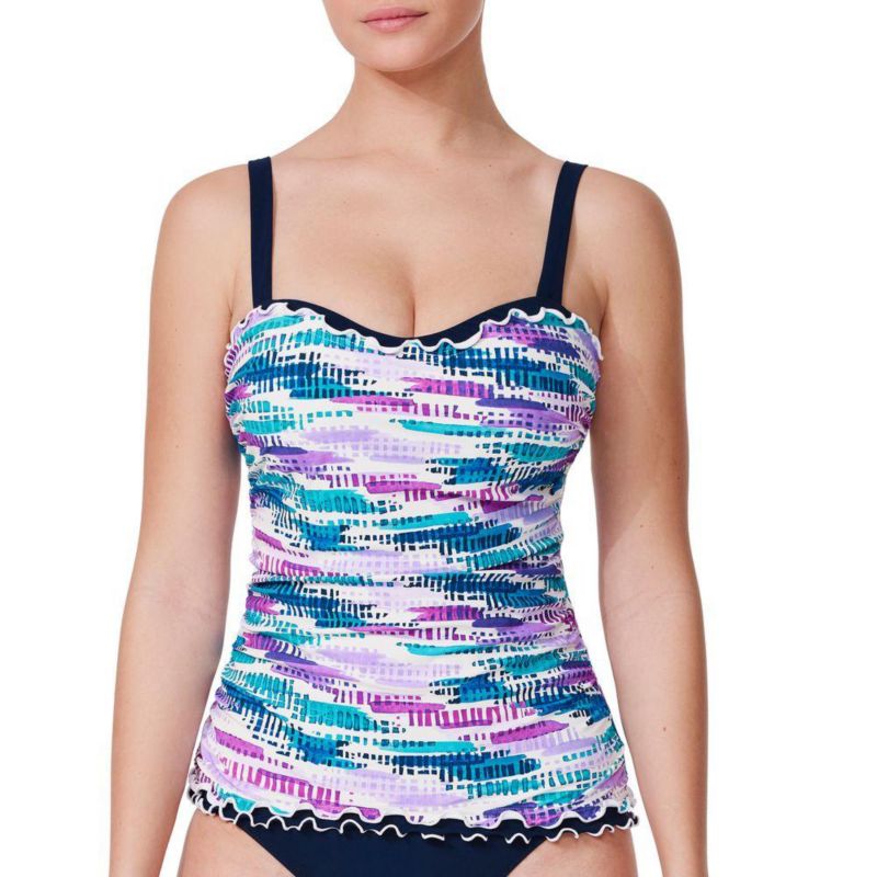 Women's Canva Tricolore D-Cup Tankini Top