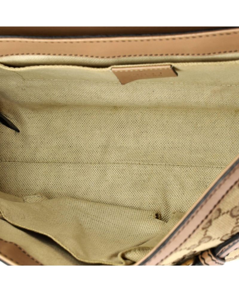 Medium Emily Chain Flap Shoulder Bag GG Canvas and Leather