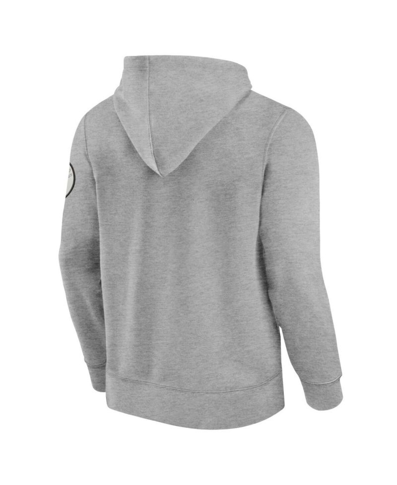 Men's Heather Gray Las Vegas Raiders Label Maker Pullover Hoodie