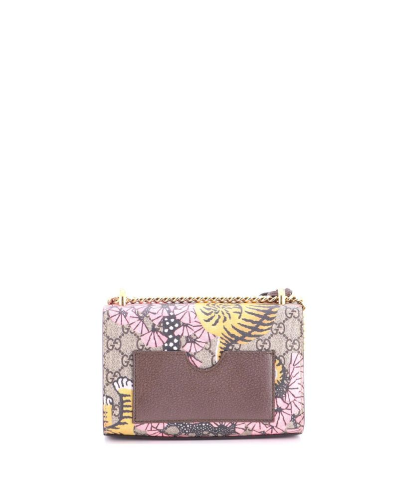 Small Padlock Shoulder Bag Bengal Print GG Coated Canvas