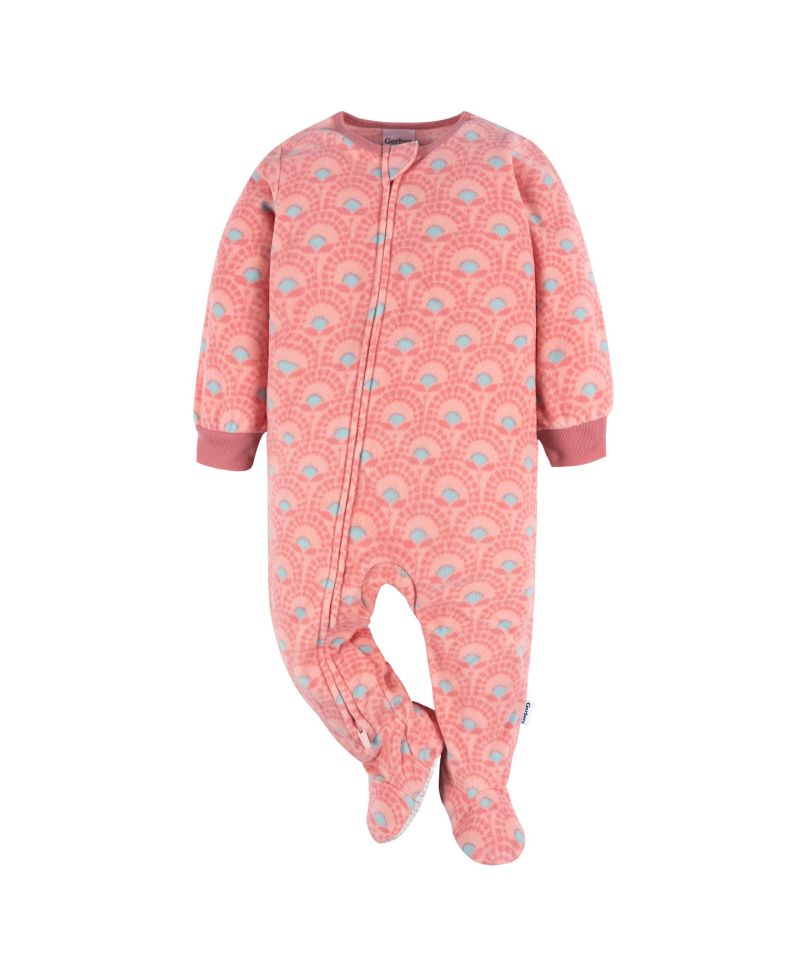 Baby Girls Footed Blanket Sleepers, 2-pack