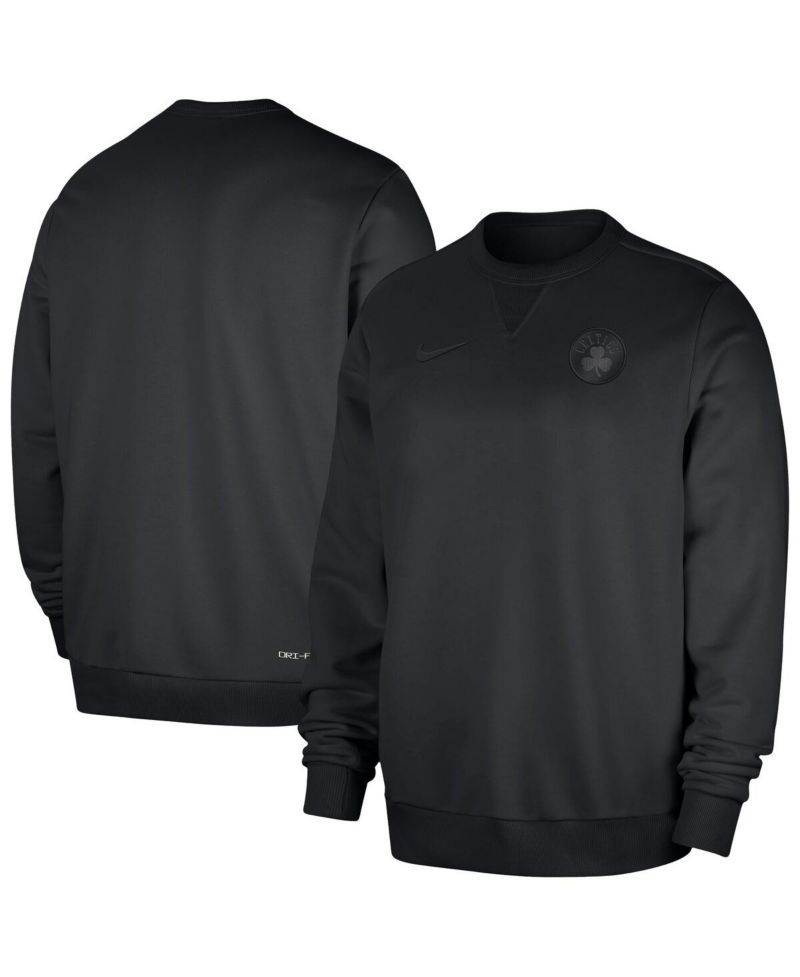 Men's Black Boston Celtics Authentic Standard Issue Travel Performance Pullover Sweatshirt