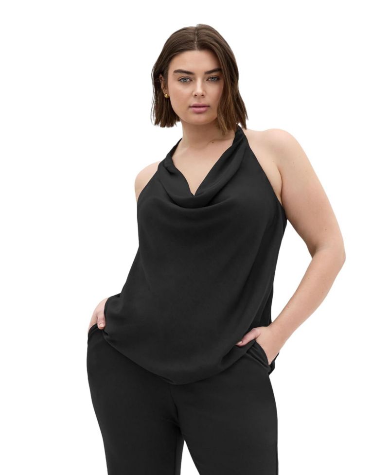 Plus Size Chloe Cowl Neck Sleeveless Top
