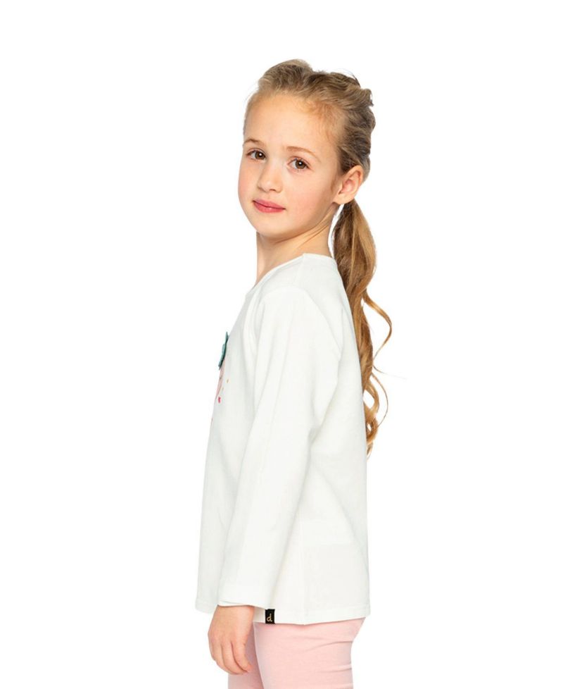 Little Girls Long Sleeve Organic Cotton Strawberry T-Shirt