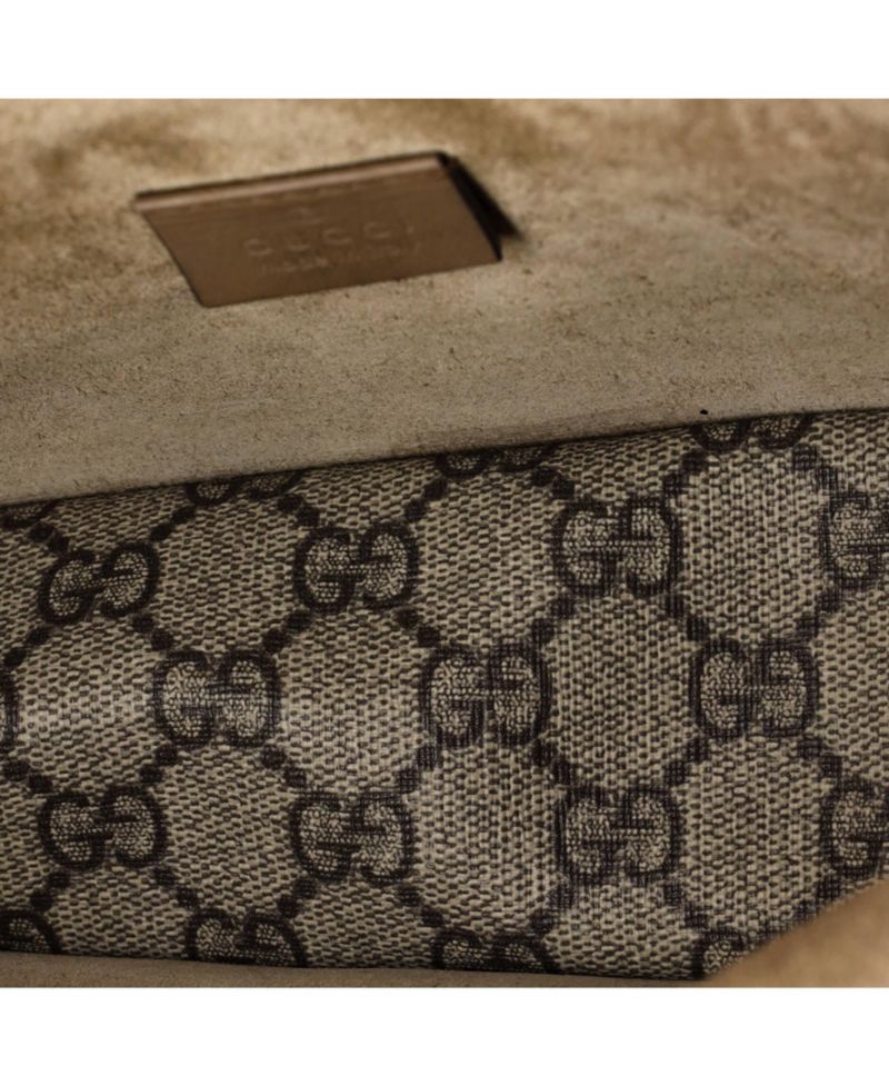 Small Dionysus Bag GG Coated Canvas with Crystal Embellished Metal