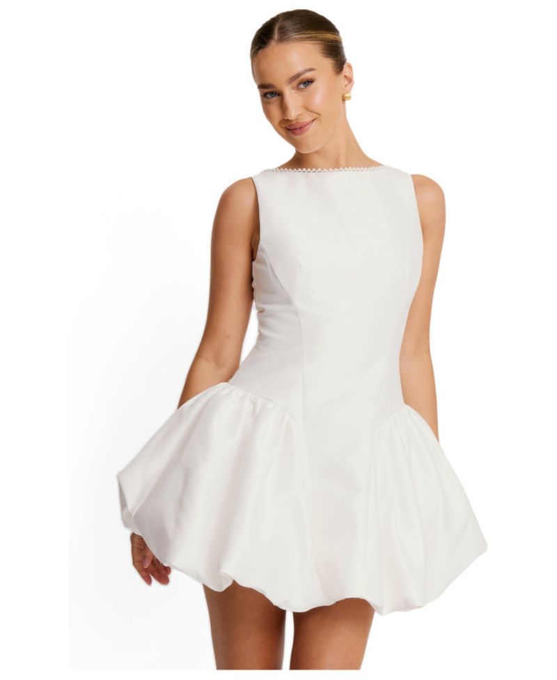 Women's Sleeveless Bubble Hem Mini Dress
