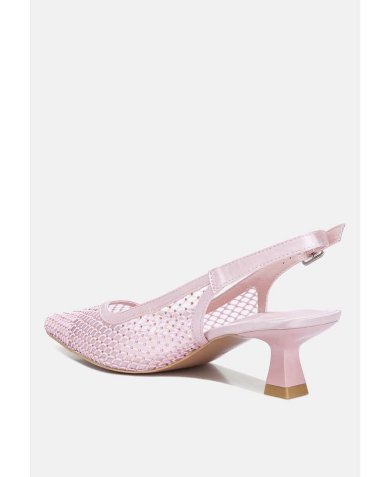 Siev rhinestone slingback mules