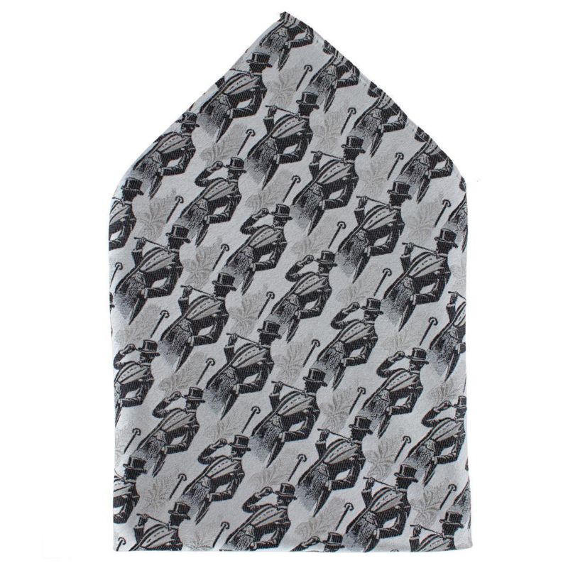 Big & Tall Ambrose Dapper Night Silk Novelty Silk Necktie and Pocket Square