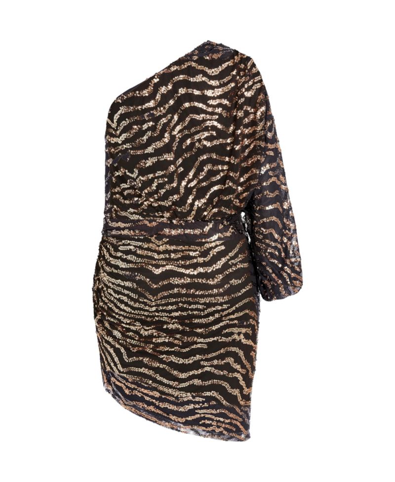 Women's Sequin Stripe Dress - emerald