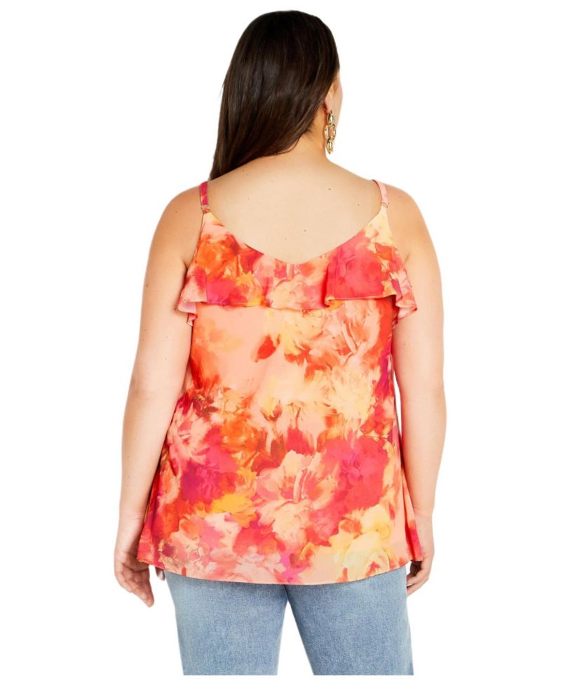 Plus Size Peta Print Top