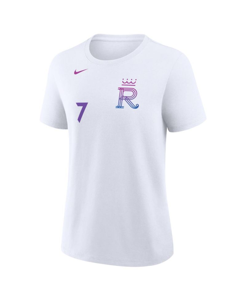Women's Bobby Witt Jr. White Kansas City Royals 2026 City Connect Name & Number T-Shirt