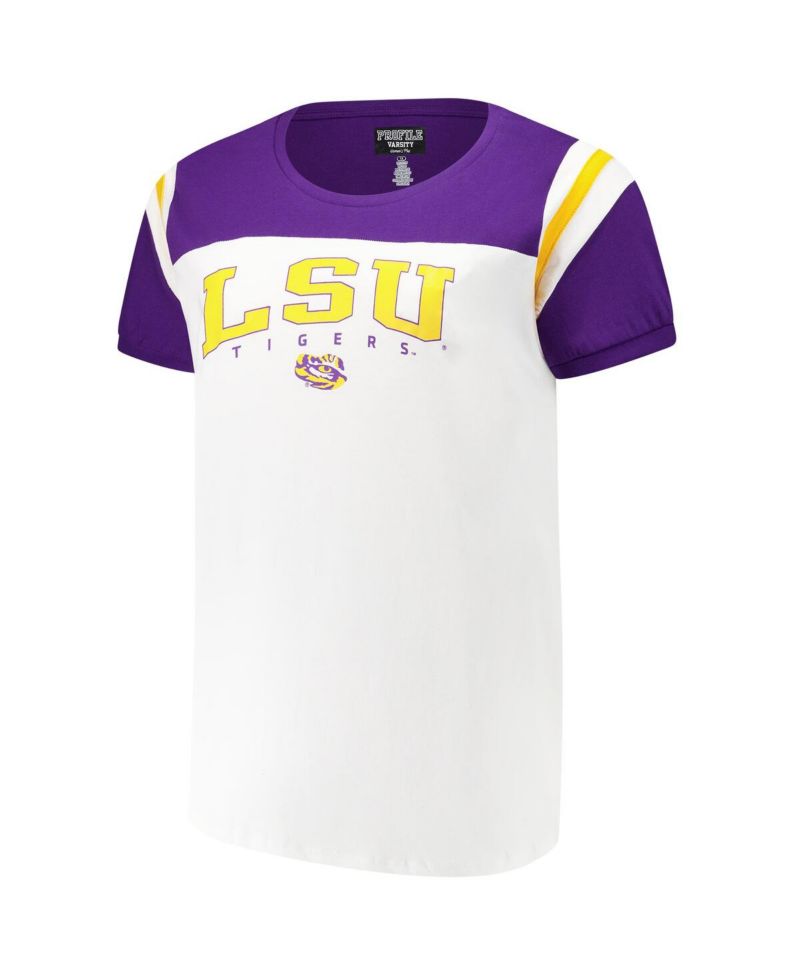 Women's White LSU Tigers Plus Size Winning Gear T-Shirt