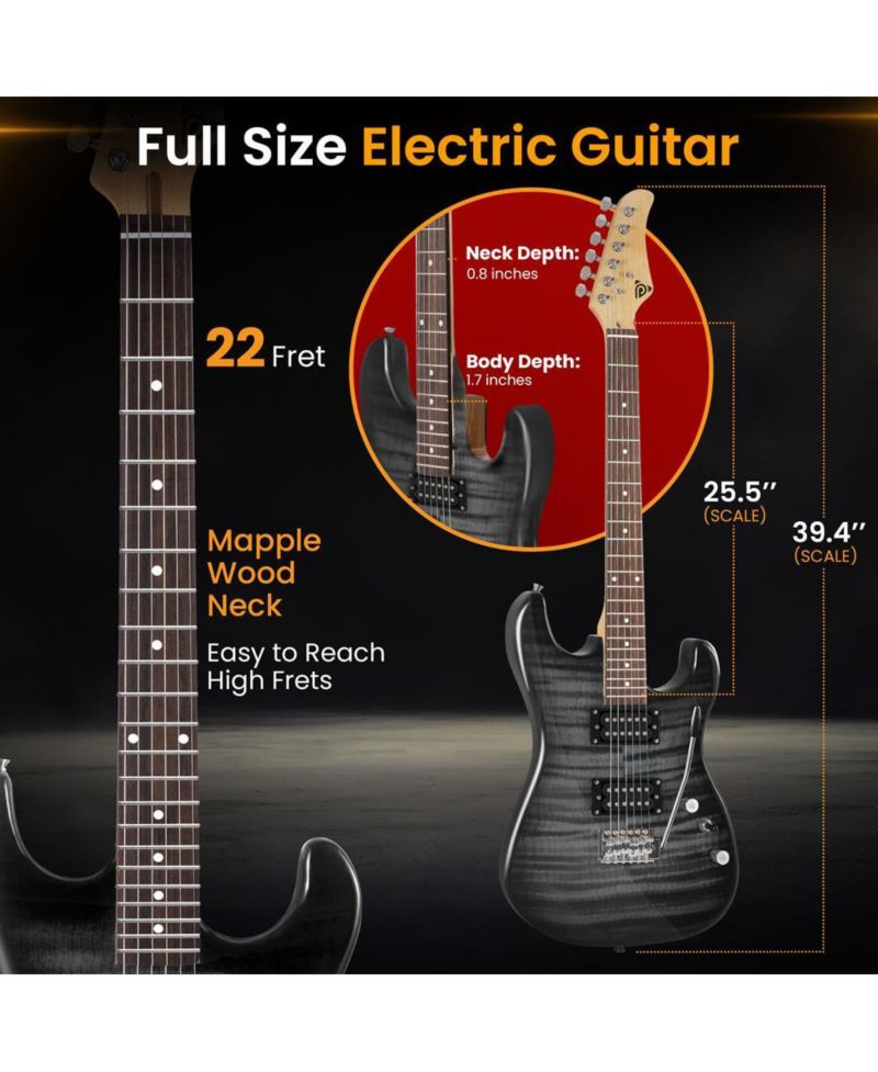 6-String Electric Guitar Kit- Includes Amplifier with Accessory Kit